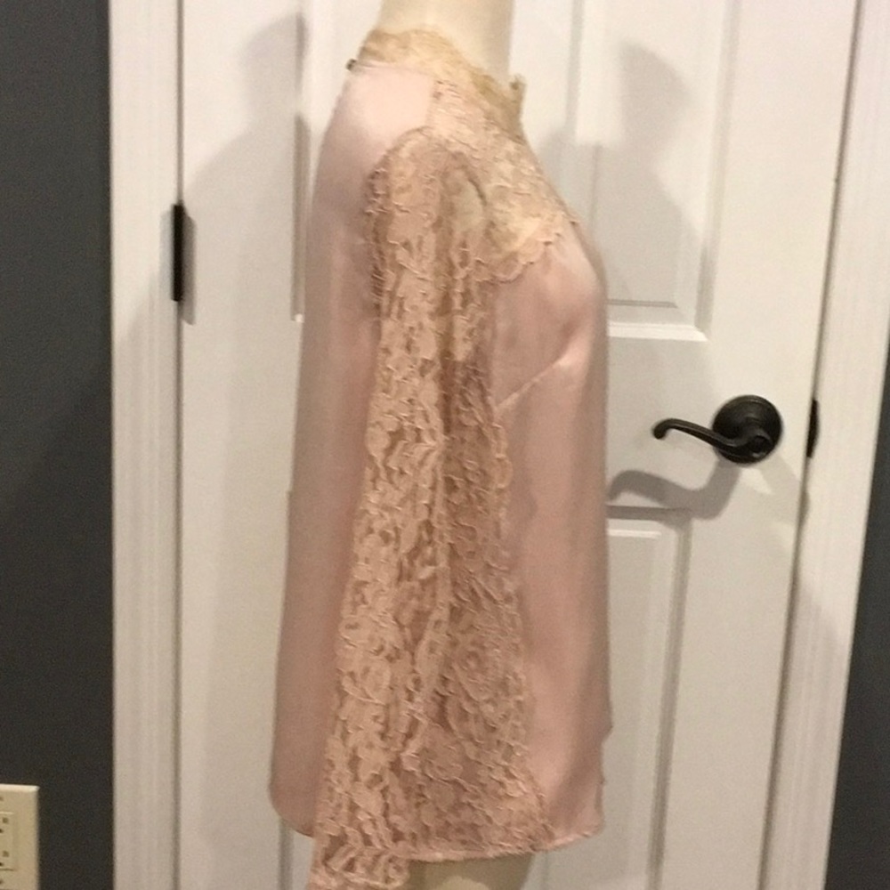 Silky Long sleeve Lace Top - Picture 5 of 7